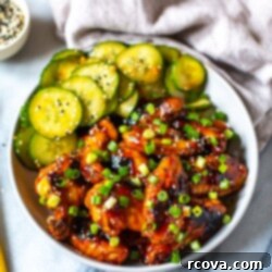 Korean Sticky Oven Wings 11 Baked Korean Chicken Wings with sesame seeds and green onions