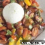 Creamy Burrata Caprese 3 Burrata Caprese Salad with fresh tomatoes and basil