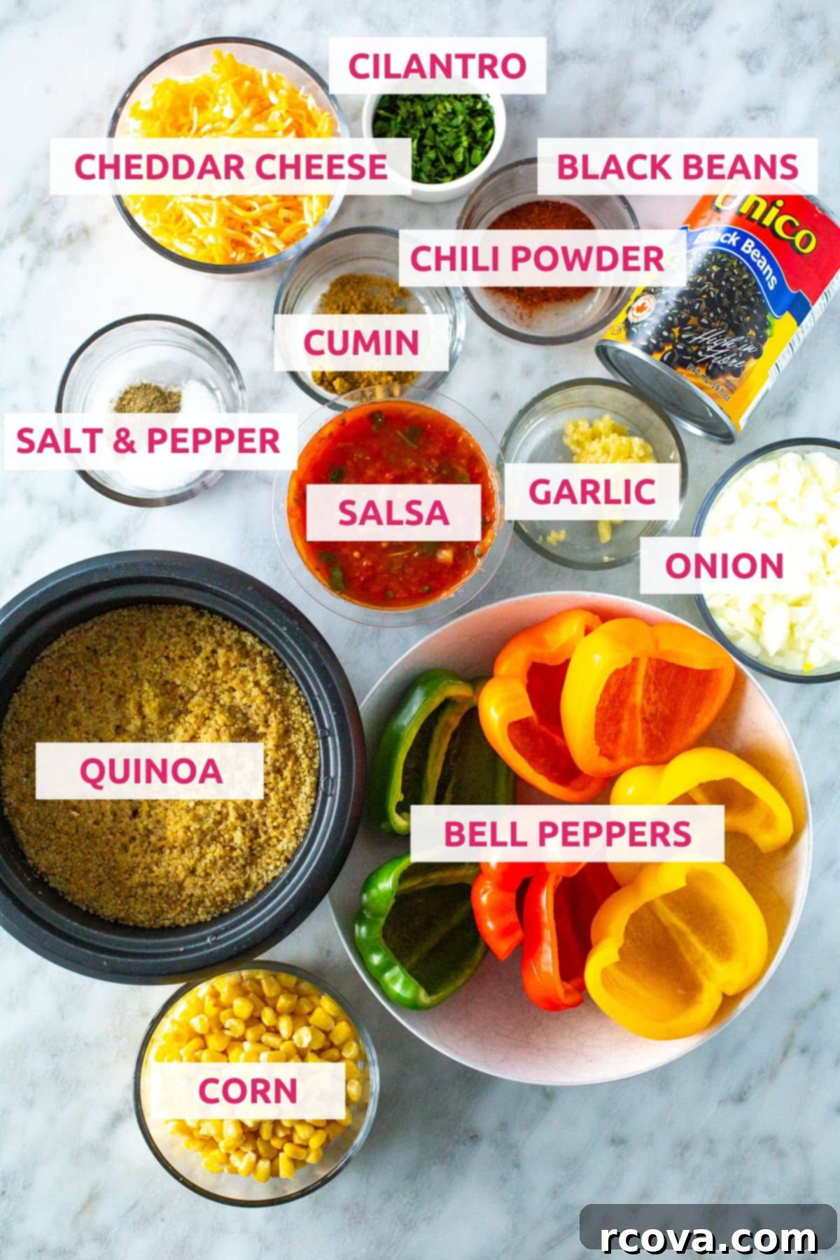 Garden Stuffed Bell Peppers 4 Ingredients for vegetarian stuffed peppers