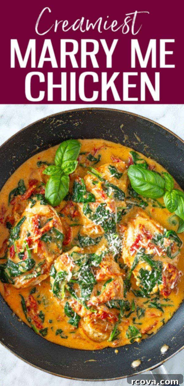 Luxurious Marry Me Chicken 12 Pin for Marry Me Chicken recipe: tender chicken cutlets in a creamy sundried tomato sauce.