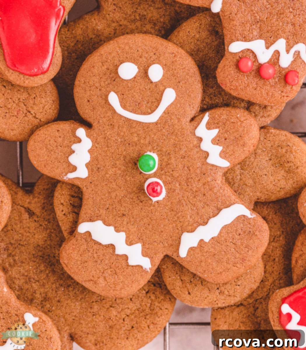 Perfectly Crafted Gingerbread Cut-Outs 7 gingerbread man cookie decorated