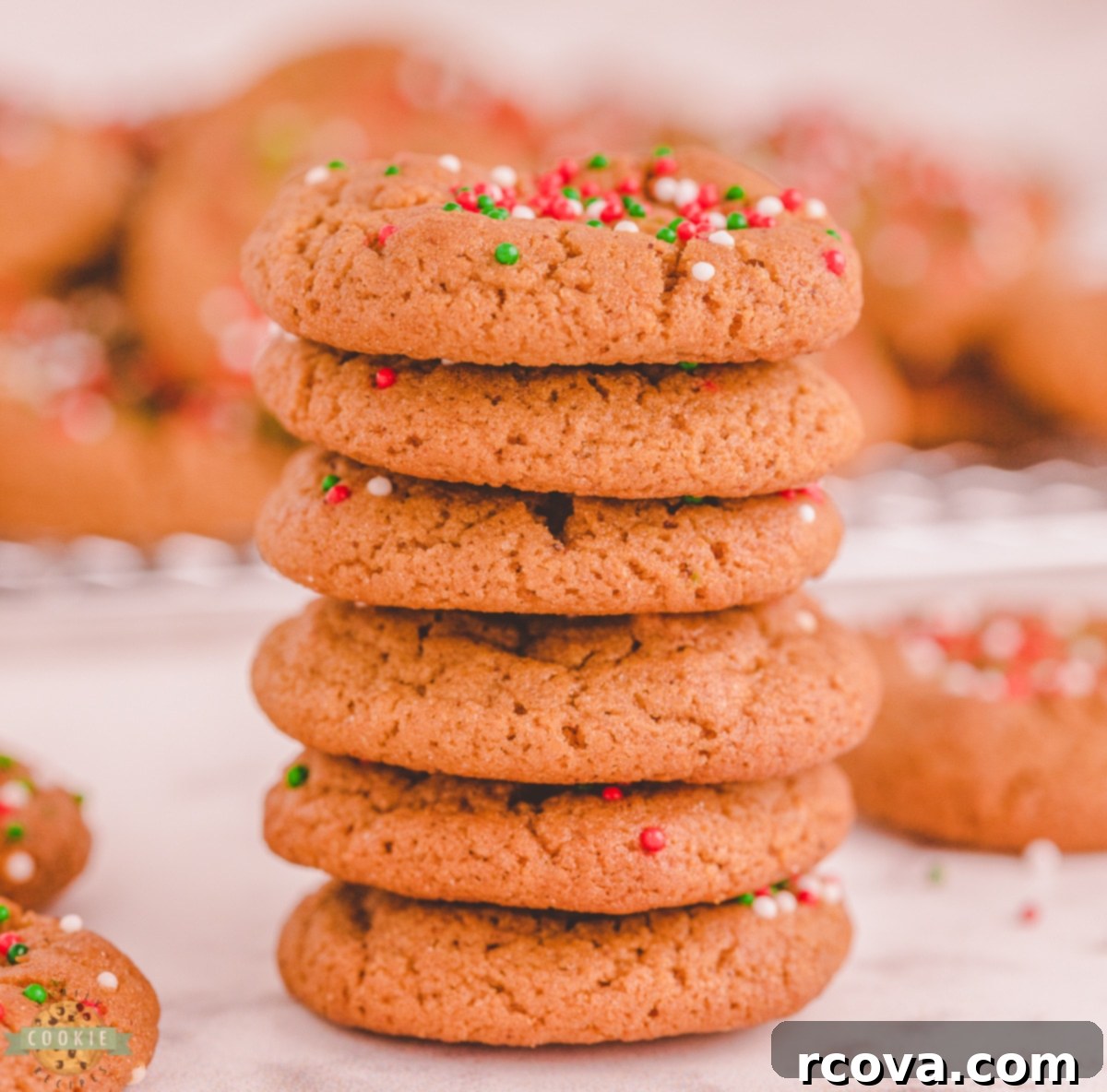 Bite-Sized Gingerbread Cookies 4 Ingredients for mini gingerbread cookies laid out