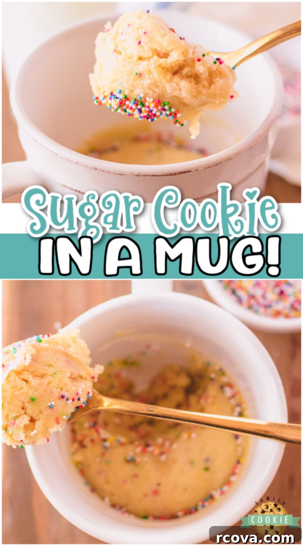 Simple Mug Sugar Cookie 7 Sugar Cookie In a MUG recipe for when you just want a cookie, fast! Quick & easy warm sugar cookie done in minutes & made in a mug in the microwave!