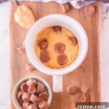Quick Peanut Butter Mug Cookie 6 peanut butter cookie in a mug