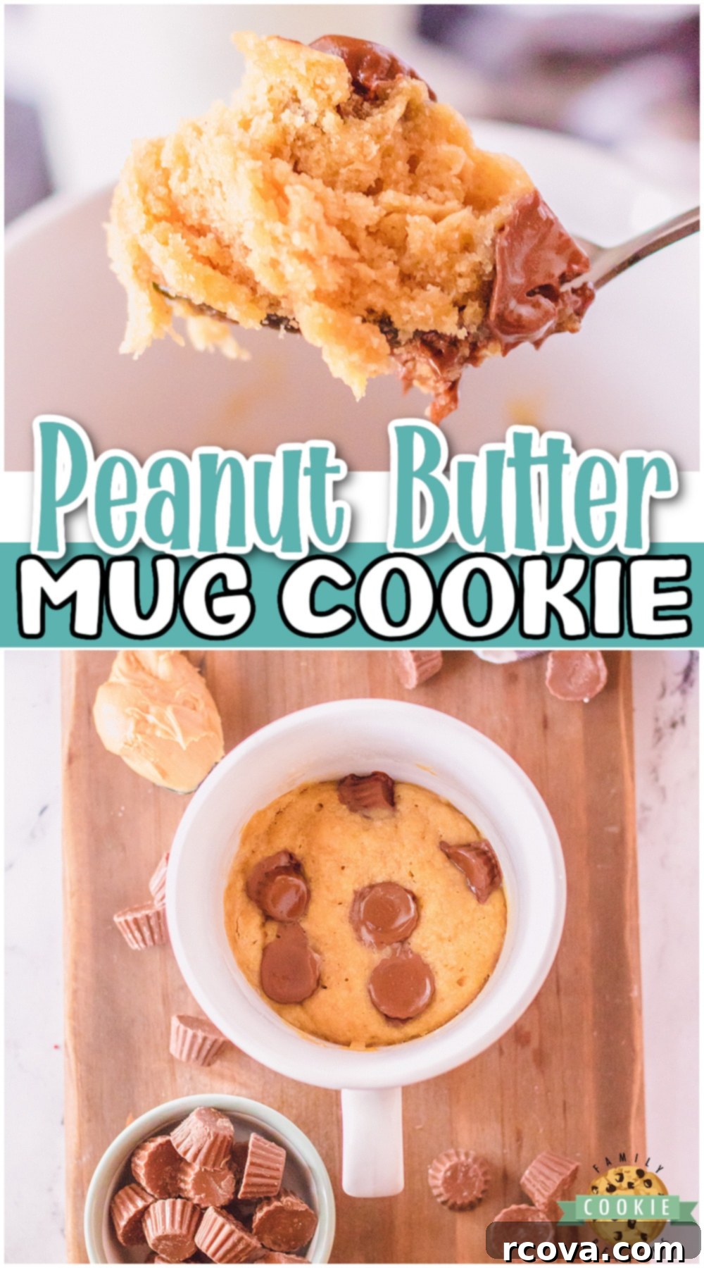 Quick Peanut Butter Mug Cookie 10 Peanut Butter Cookie in a Mug is a quick & tasty single serving treat to enjoy when your sweet craving strikes! This Cookie in a Mug recipe is ready in just 6 minutes, there is nothing better than that!