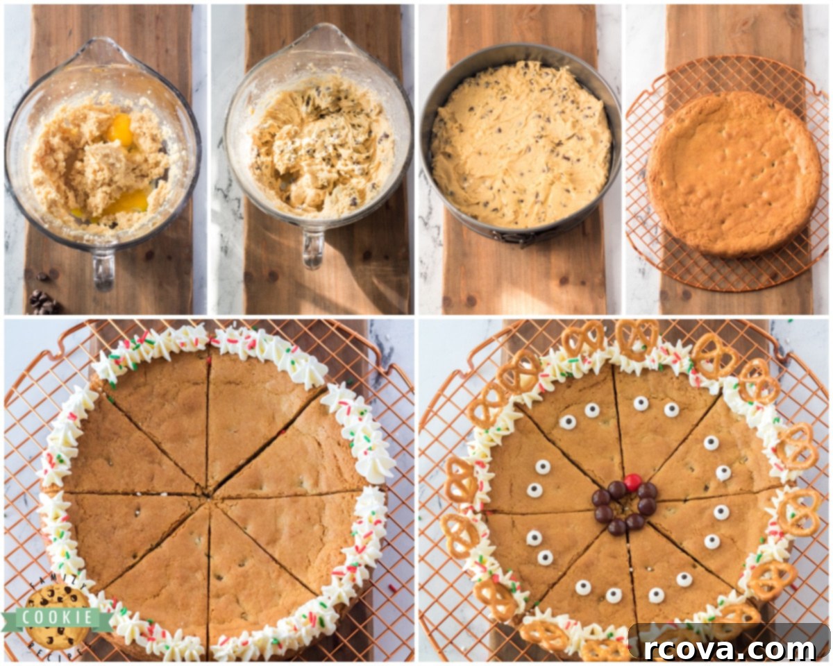 Festive Reindeer Cookie Cake 4 How to make a Reindeer Cookie Cake