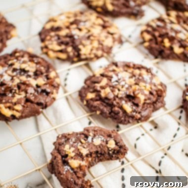 Gourmet Chocolate Toffee Jewels 7 Loaded Chocolate Toffee Cookies, a delicious combination of chocolate and toffee in a chewy cookie.