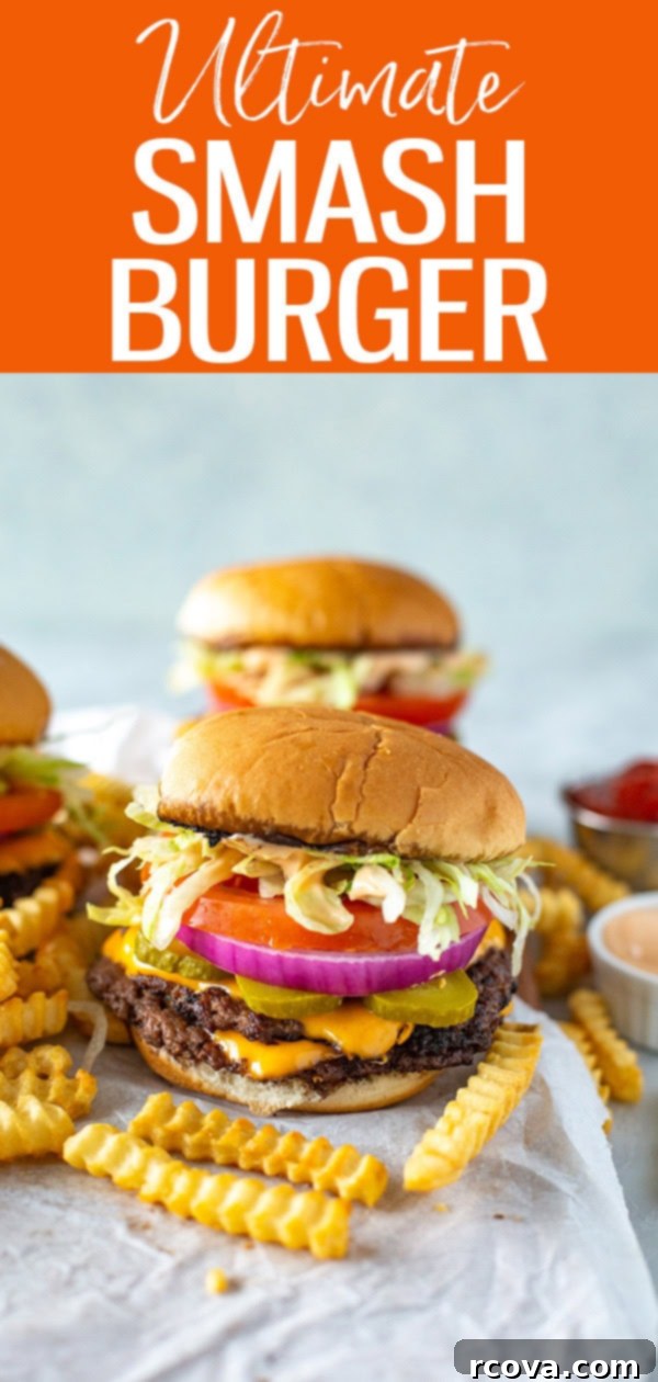 The Perfect Homemade Smash Burger 12 Here's the Ultimate Smash Burger Recipe! This restaurant-quality burger is delicious and easy to make. Serve with your fave sides & toppings. #smashburger #burger