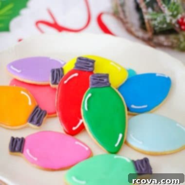 Twinkling Christmas Light Cookies 7 Festive Christmas Light Cut-Out Cookies