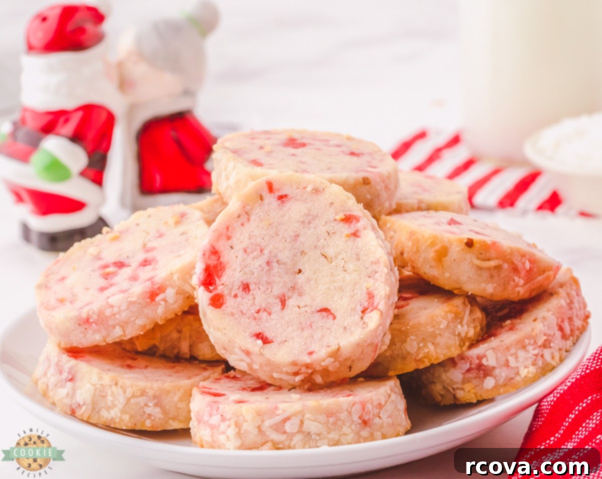 Santa Beard Bites 2 Santa's Whiskers Cookies - buttery, cherry, pecan, coconut shortbread