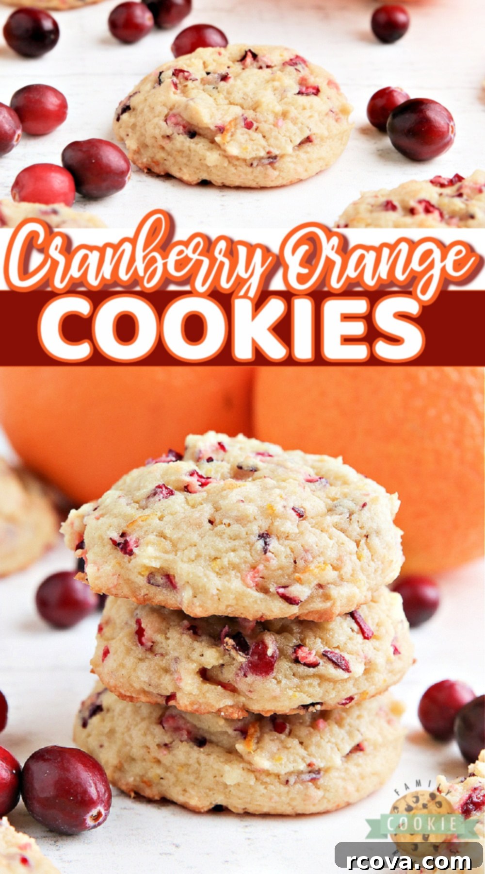Ruby Orange Sunshine Bites 10 Cranberry Orange Cookies are soft, chewy and packed with orange flavor and fresh cranberries. The perfect cookie recipe for fall!