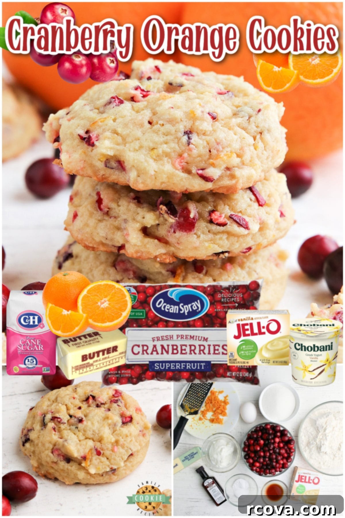Ruby Orange Sunshine Bites 4 Cranberry Orange Cookies are soft, chewy and packed with orange flavor and fresh cranberries. The perfect cookie recipe for fall!