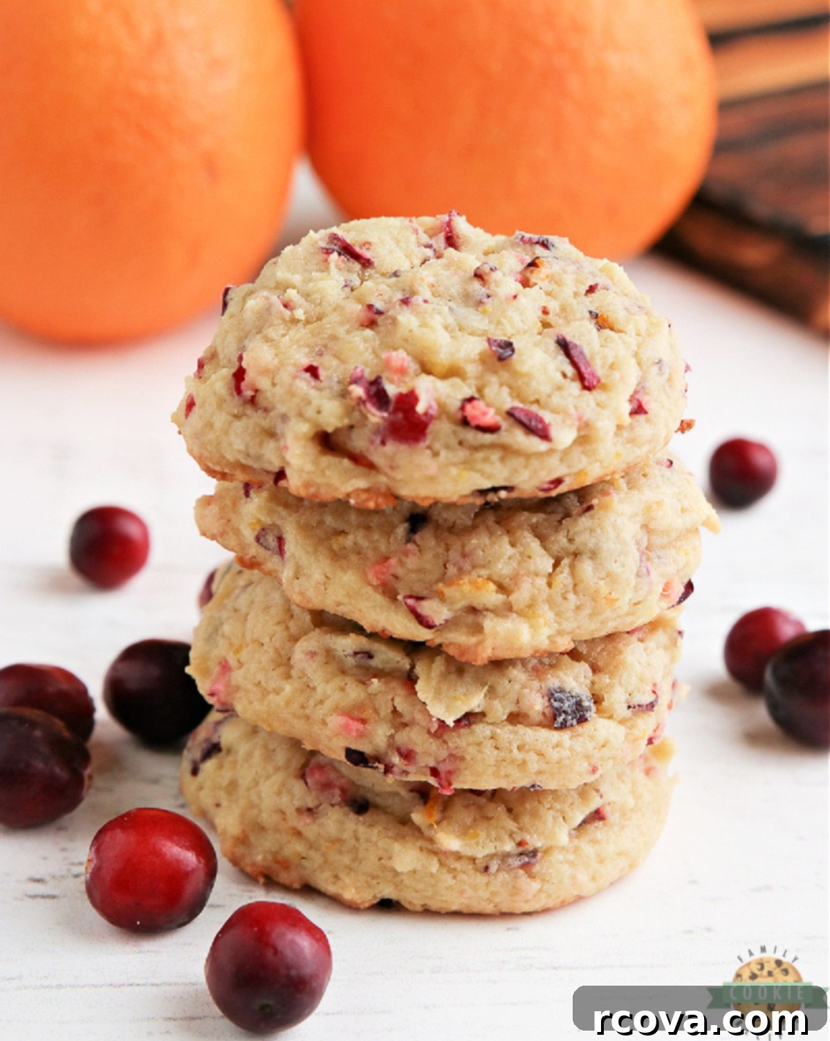 Ruby Orange Sunshine Bites 6 Orange flavored cookies with chopped cranberries