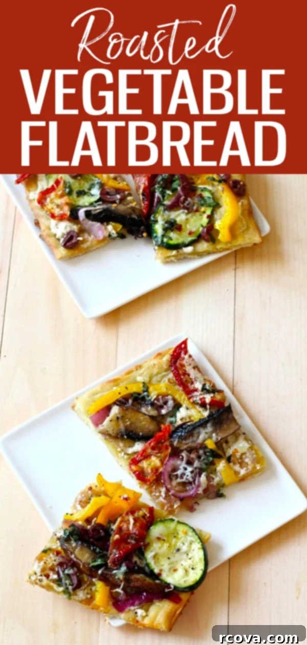 Rustic Roasted Vegetable Flatbread 11 Roasted Vegetable Flatbread for social media sharing