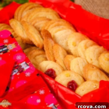 Classic Danish Butter Delights 6 Delicious Danish butter cookies ready to be served, a perfect treat for any occasion.