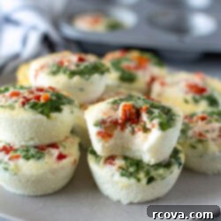 Homemade Starbucks Egg White Bites 11 Starbucks egg white bites on a plate