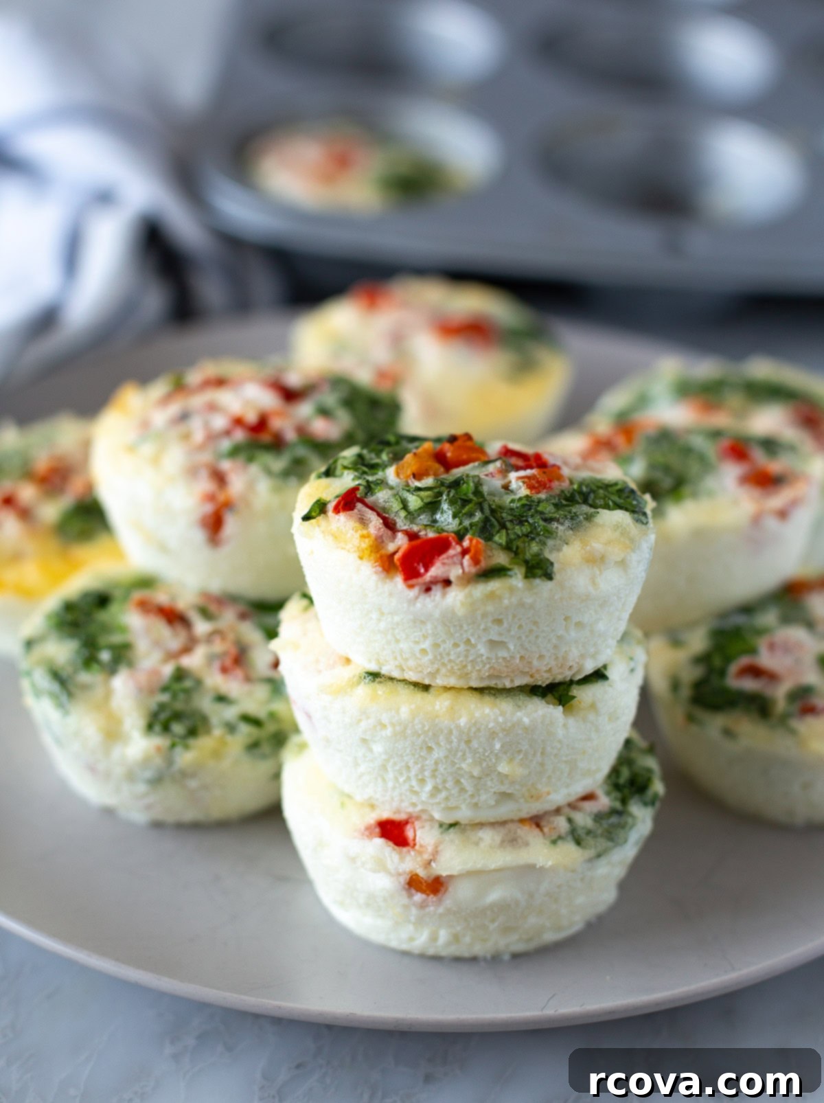 Homemade Starbucks Egg White Bites 8 Stack of Starbucks egg white bites