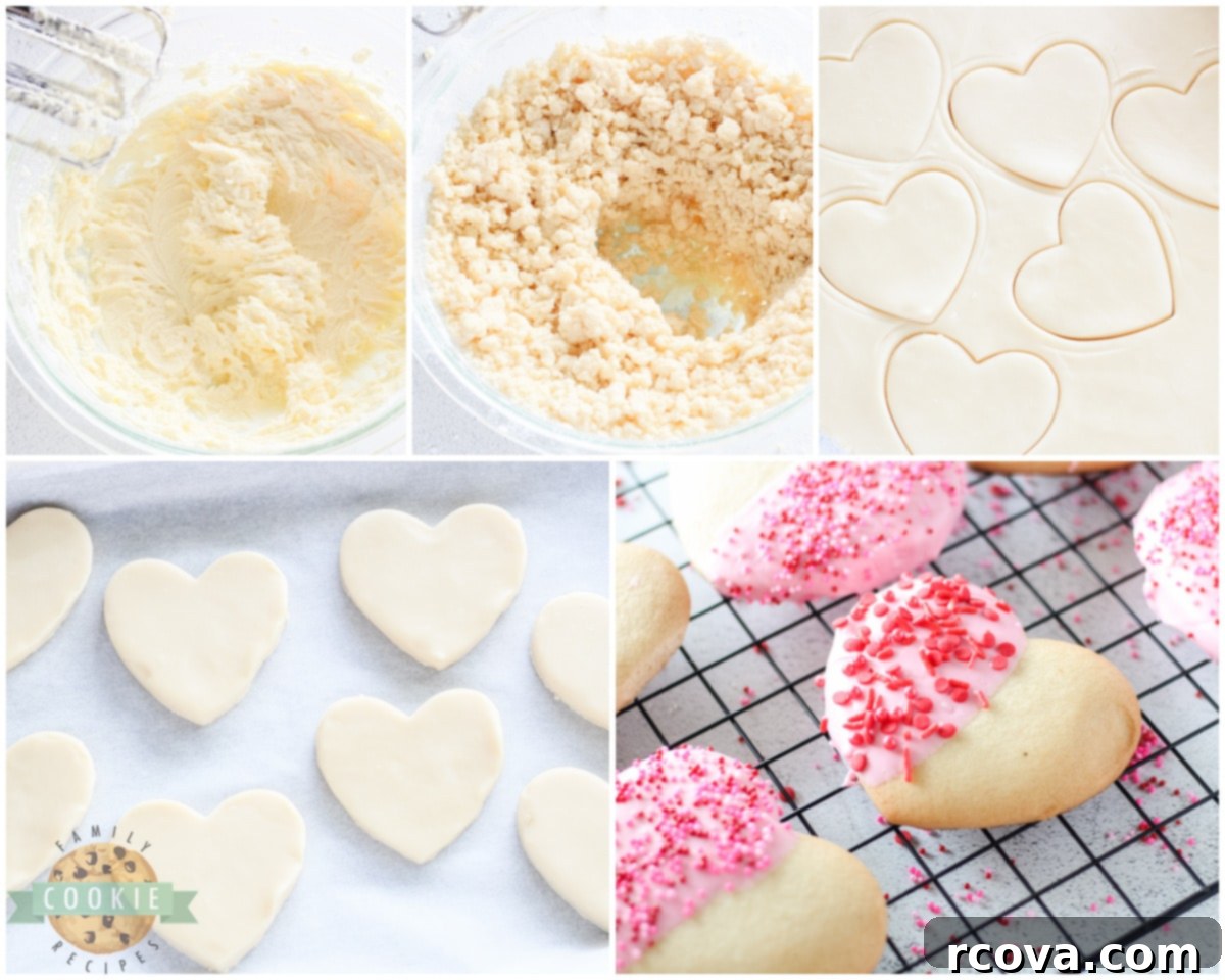 Love-Filled Heart Cookies 4 Ingredients laid out for Valentine Heart Cookies recipe