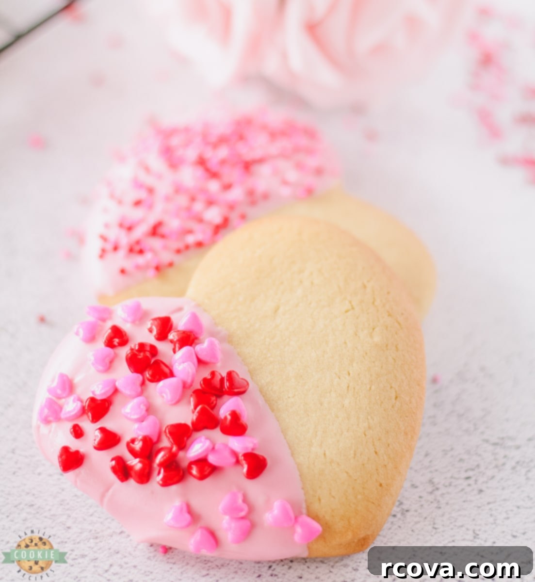 Love-Filled Heart Cookies 7 Stacked Valentine Heart Cookies ready for serving or gifting