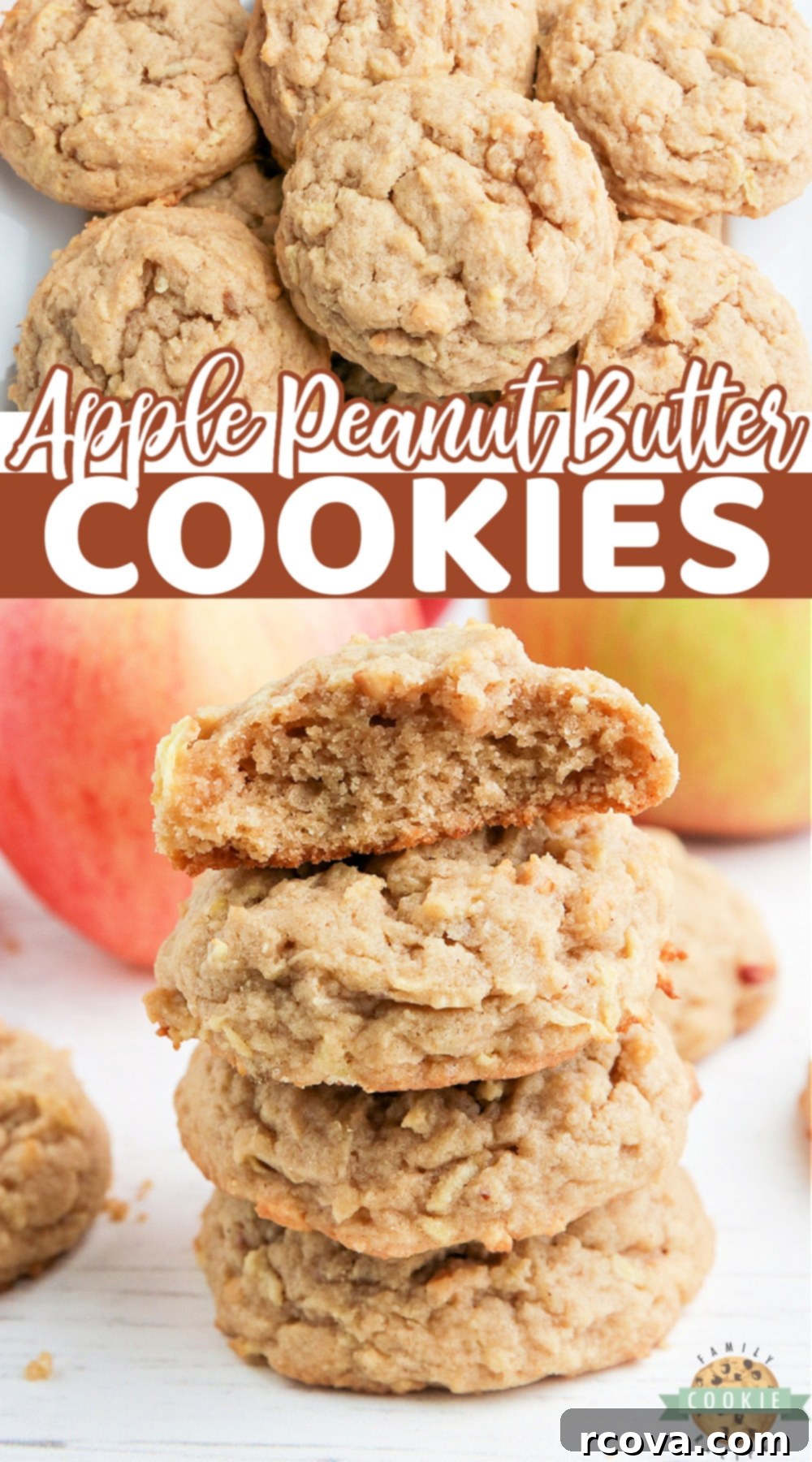 Irresistible Apple Peanut Butter Cookies 9 Apple Peanut Butter Cookies that are soft, chewy and packed with freshly grated apple. Delicious peanut butter cookie recipe that is even better with apples in it!