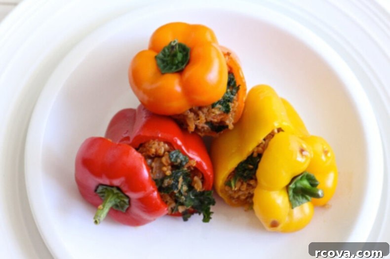 Stuffed Mini Peppers with Quinoa and Turkey 4 Quinoa and Turkey Stuffed Mini Bell Peppers