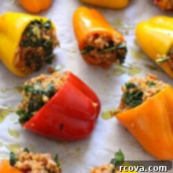 Stuffed Mini Peppers with Quinoa and Turkey 9 Quinoa and Turkey Stuffed Mini Bell Peppers