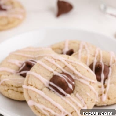 Almond Kissed Delights 6 Almond Kiss Cookies with raspberry glaze