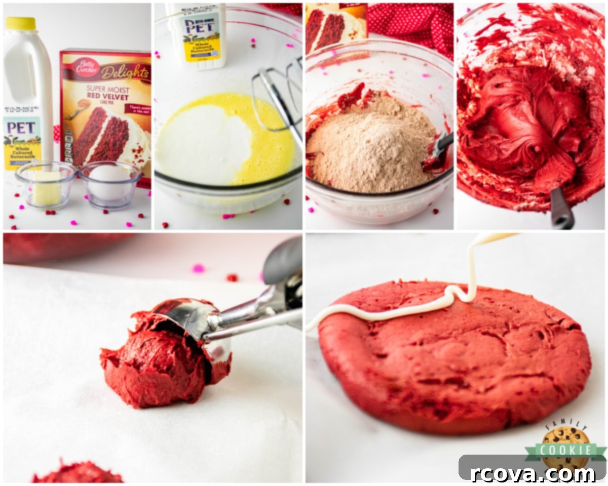 Sweetheart Red Velvet Quick Bites 4 how to make Red Velvet Valentines Cake Mix Cookies