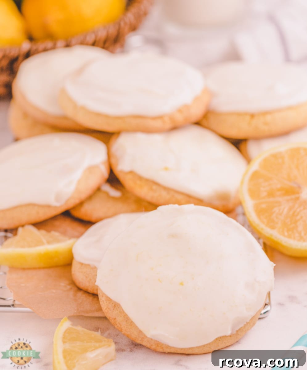 Cool Whip Lemon Cake Cookies 3 Close-up of freshly baked lemon cake mix cookies, showcasing their soft texture made with Cool Whip.