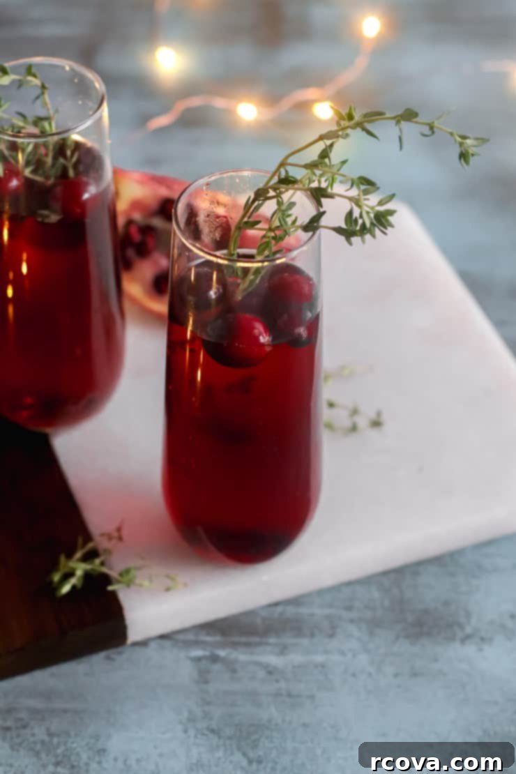 Quick & Bubbly Berry Pomegranate Mocktail 2 Sparkling Berry and Pomegranate Mocktail, a vibrant non-alcoholic spritzer perfect for festive occasions