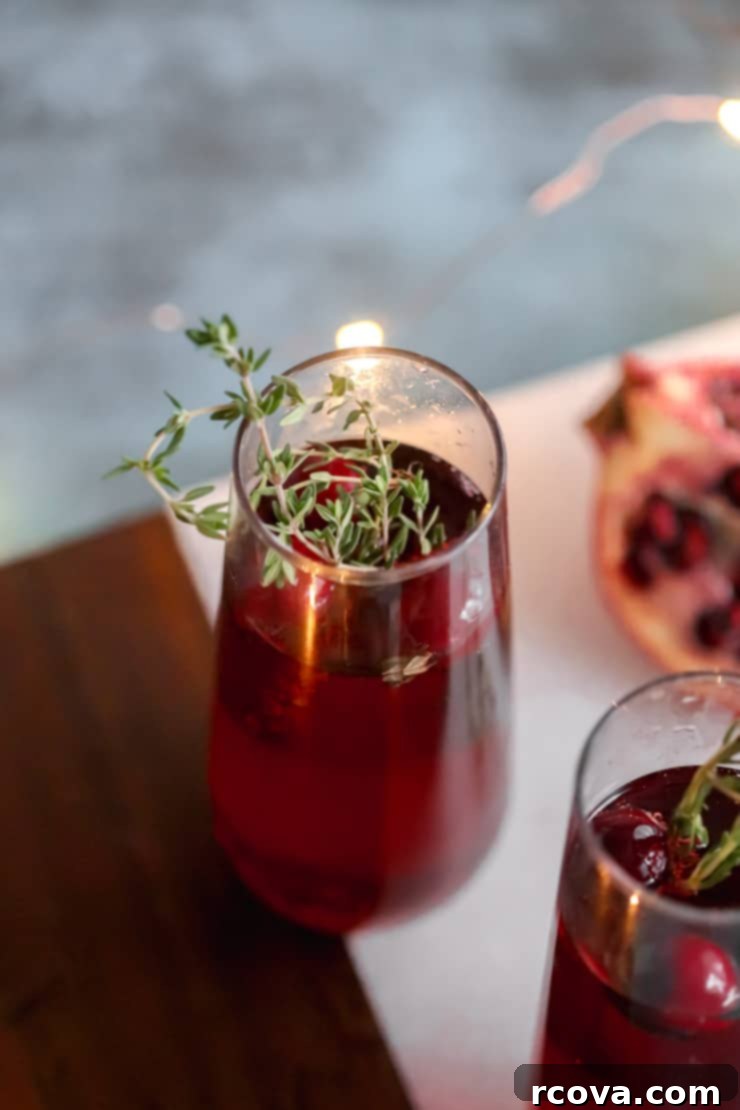 Quick & Bubbly Berry Pomegranate Mocktail 4 Collection of Sparkling Berry and Pomegranate Mocktails ready for serving at a party