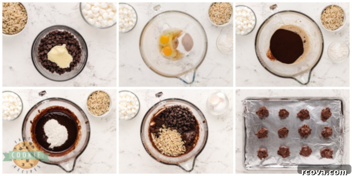 Ultimate Rocky Road Cookies 5 Step by step instructions on how to make Rocky Road cookies