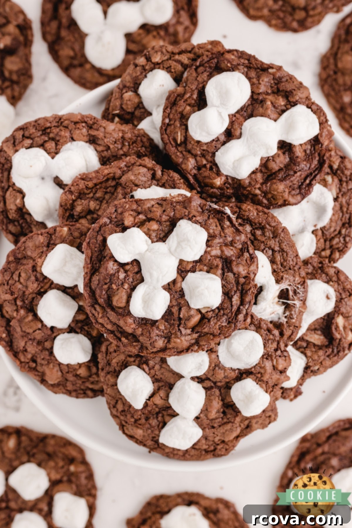 Ultimate Rocky Road Cookies 9 Rocky Road Cookies with chocolate, marshmallows and almonds