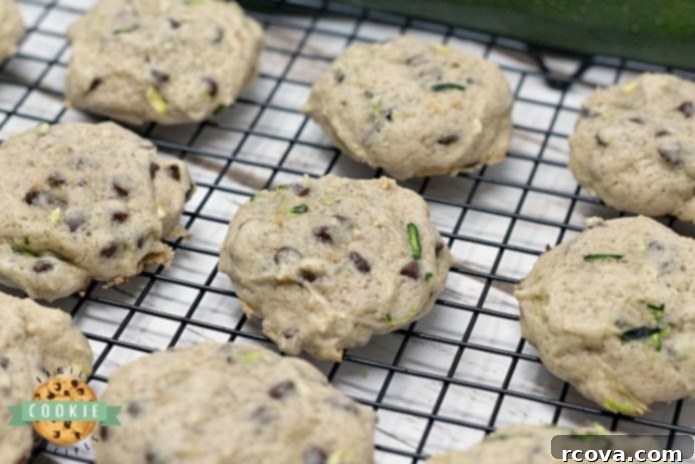 Irresistible Homemade Chocolate Chip Cookie Recipes 29 Zucchini Chocolate Chip Cookies, showing a soft, thick texture.