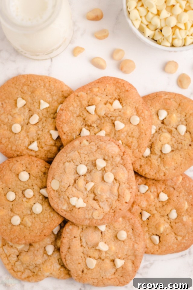 Irresistible Homemade Chocolate Chip Cookie Recipes 44 White Chocolate Macadamia Nut Cookies, large and studded with nuts.