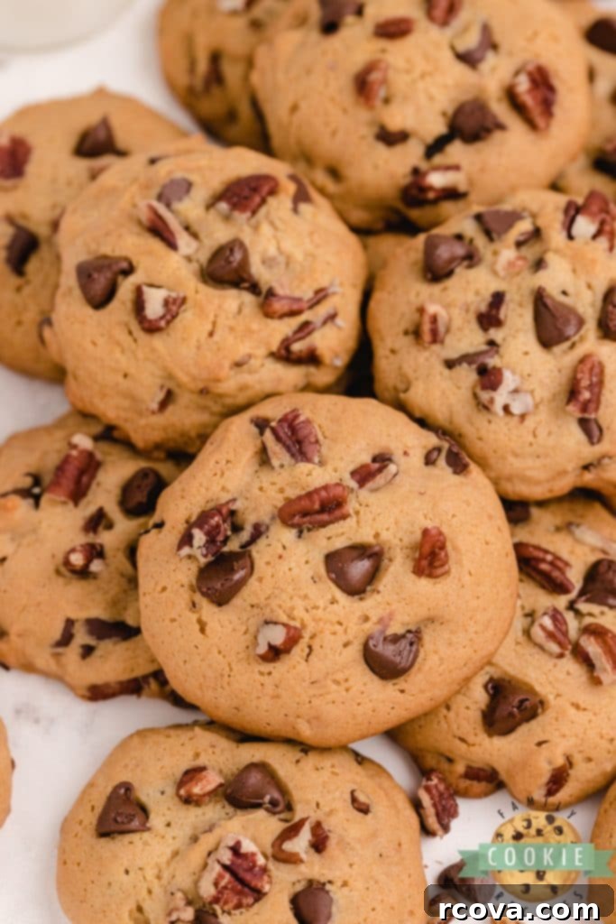 Irresistible Homemade Chocolate Chip Cookie Recipes 77 Honey Maple Chocolate Chip Cookies, studded with pecans.