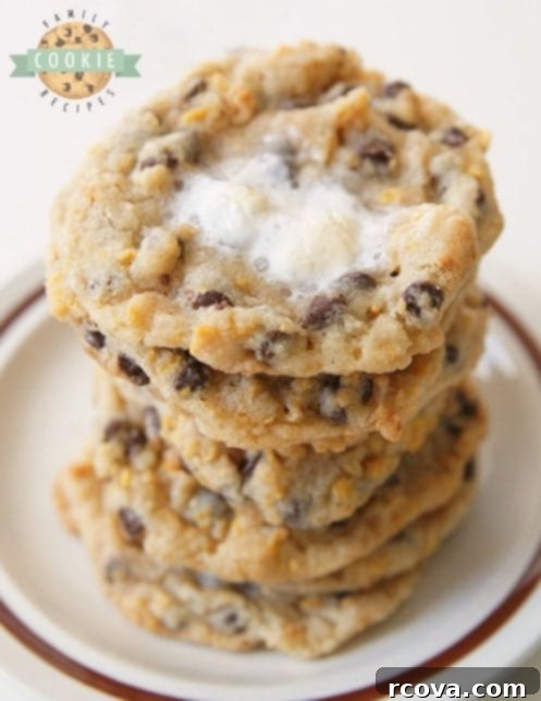 Irresistible Homemade Chocolate Chip Cookie Recipes 86 Milk Bar Cornflake Marshmallow Cookies, showcasing their chewy, crunchy, and gooey texture.