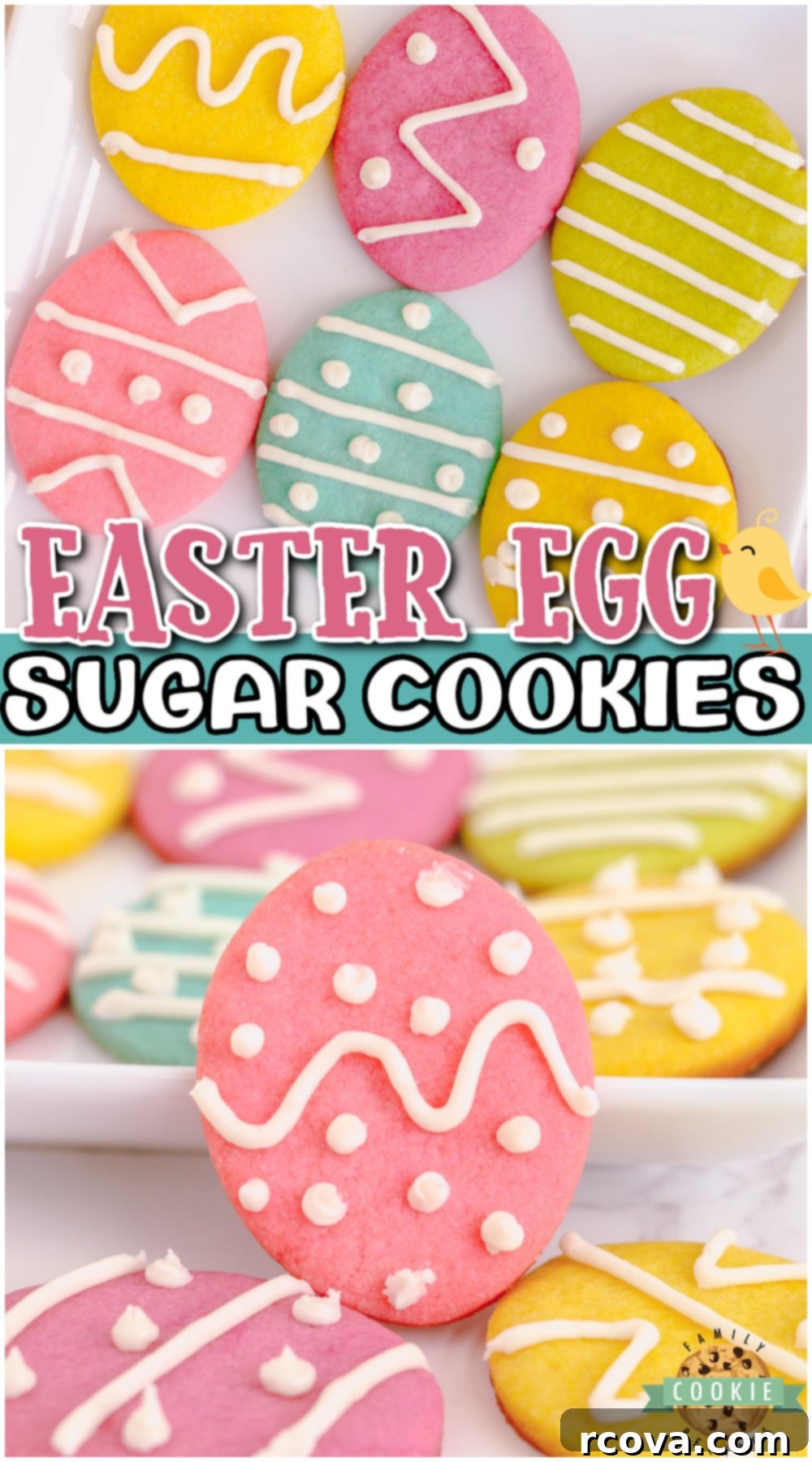 Whimsical Easter Egg Sugar Cookies 10 Easter Egg Sugar Cookies made with classic ingredients for festive, colorful Easter Egg cookies! Pastel Easter cookies with a vanilla icing everyone loves!