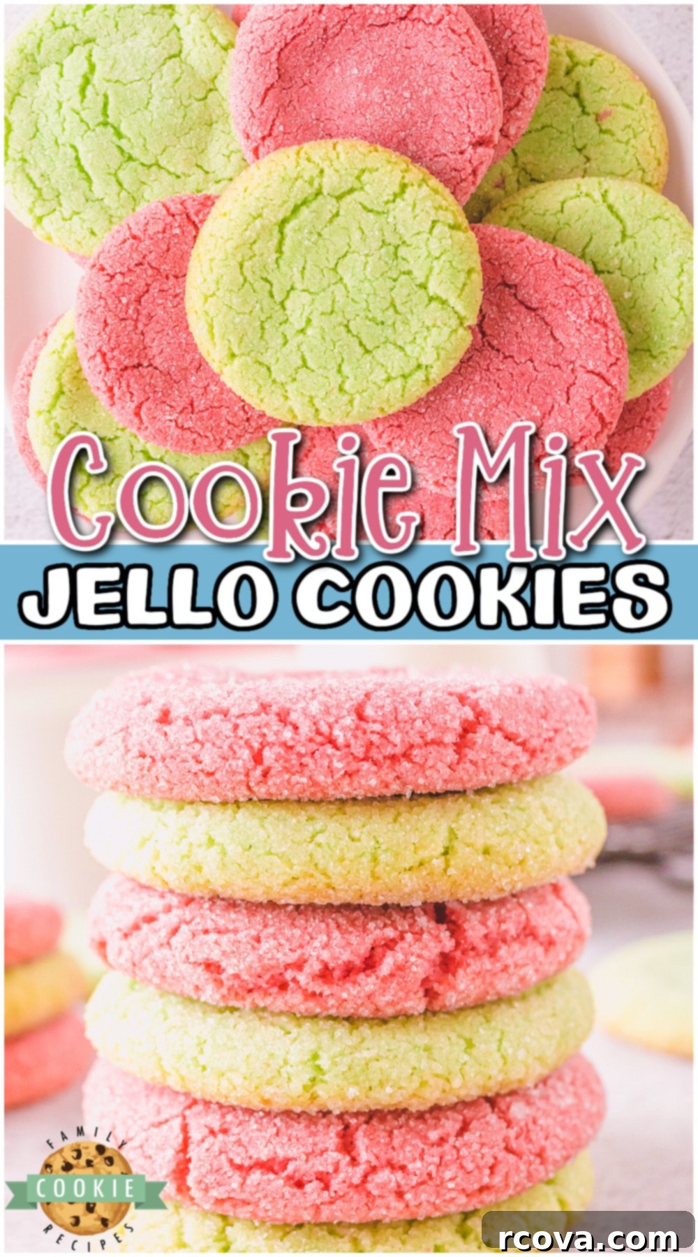 Vibrant Jello Cookies 11 An enticing Pinterest-ready image of Easy Jello Cookies, emphasizing their fun, fruity appeal and quick preparation with a cookie mix.