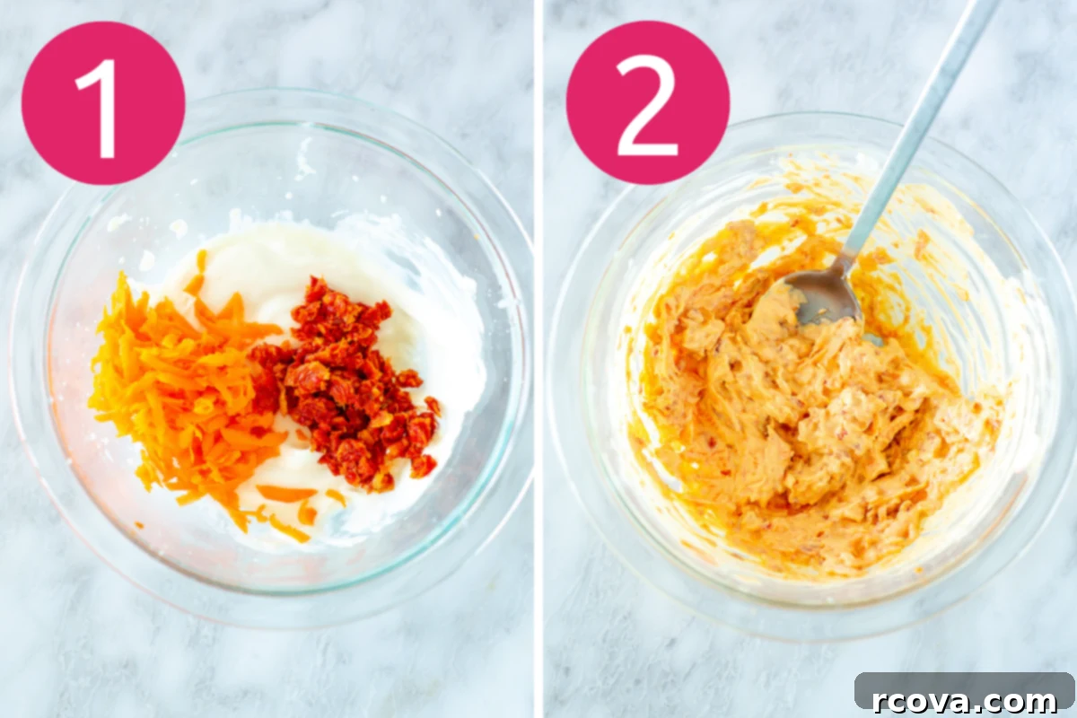 collage of turkey roll ups step 1 & 2