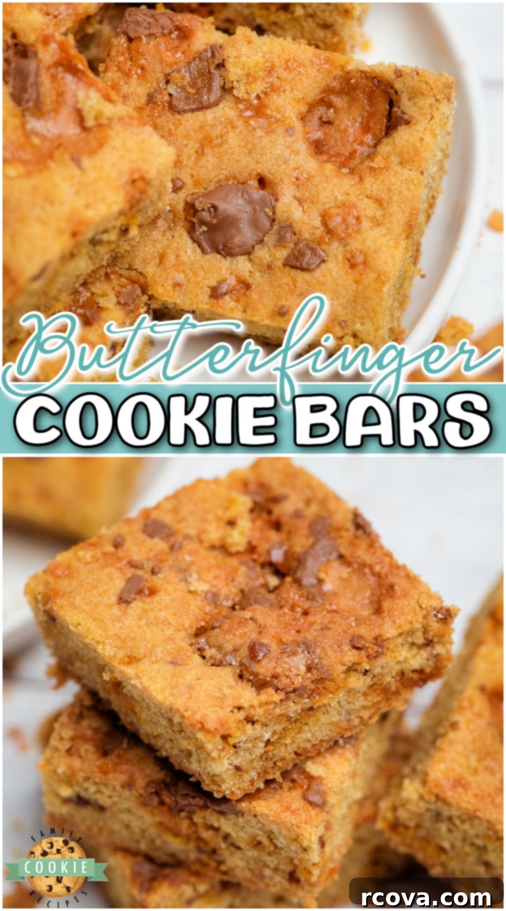 Butterfinger Cookie Bar Bliss 13 Butterfinger Cookie Bars are your favorite candy bar but in delicious cookie for! These butterfinger cookies are soft, chewy & have an amazing irresistibly crunchy texture!