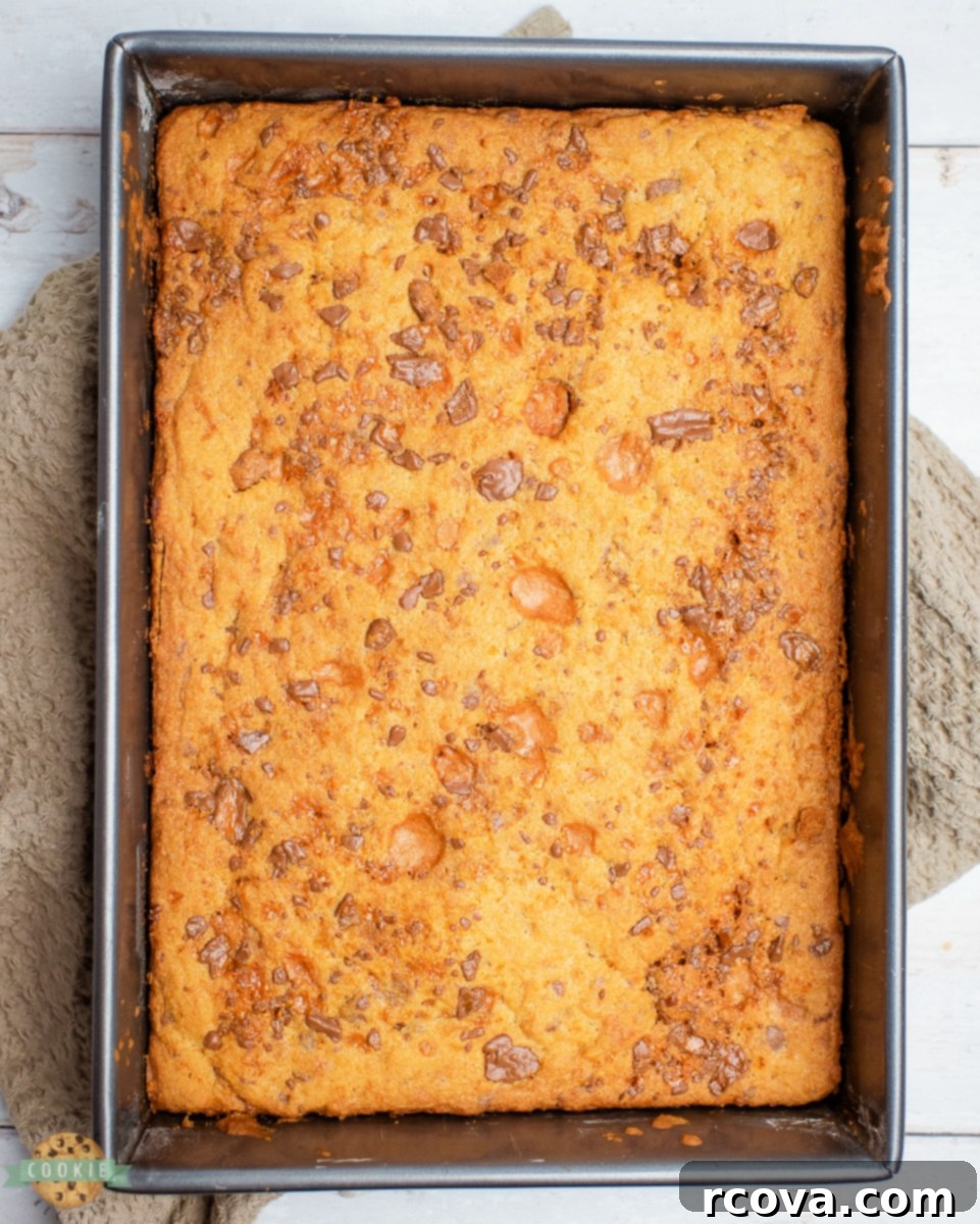 Butterfinger Cookie Bar Bliss 6 pan of butterfinger cookie bars