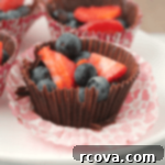 Decadent Chocolate Fruit Bites 3 chocolate fruit cups
