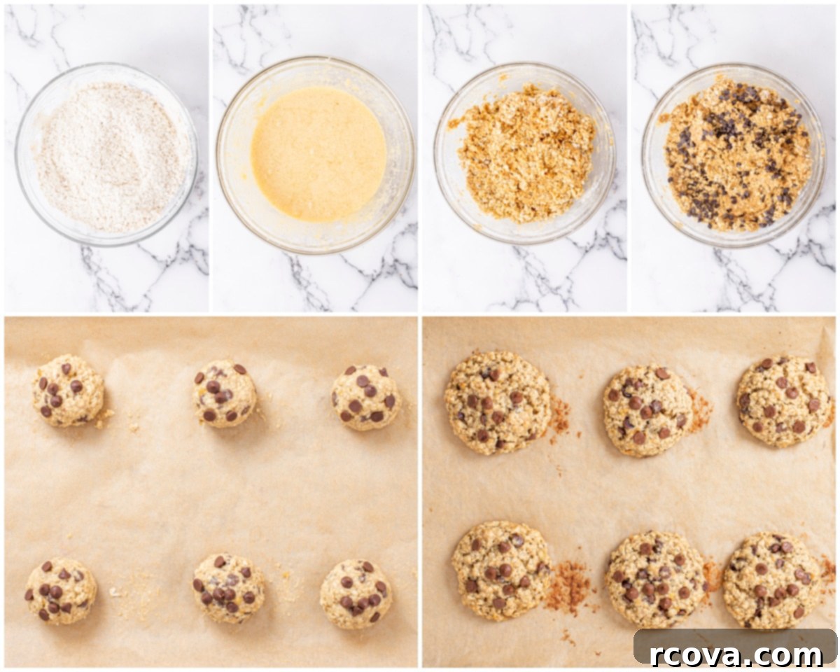 Chewy Banana Chocolate Chip Oatmeal Cookies 5 how to make banana chocolate chip oatmeal cookies