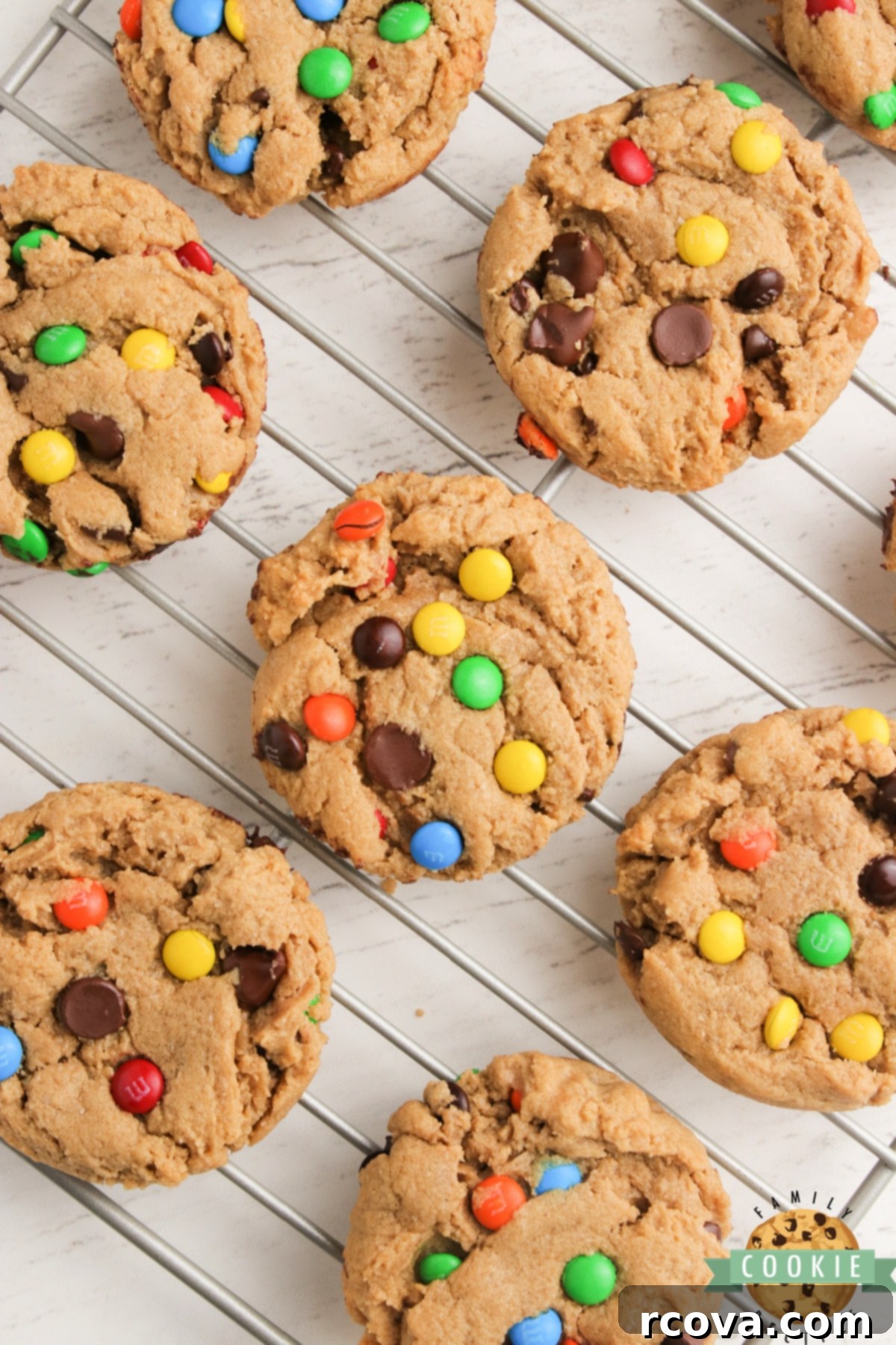 Monster Cookie Perfection 7 The Best Monster Cookies are made with peanut butter, chocolate chips, M&Ms and oatmeal! All of your favorite cookie flavors combined in one delicious cookie!