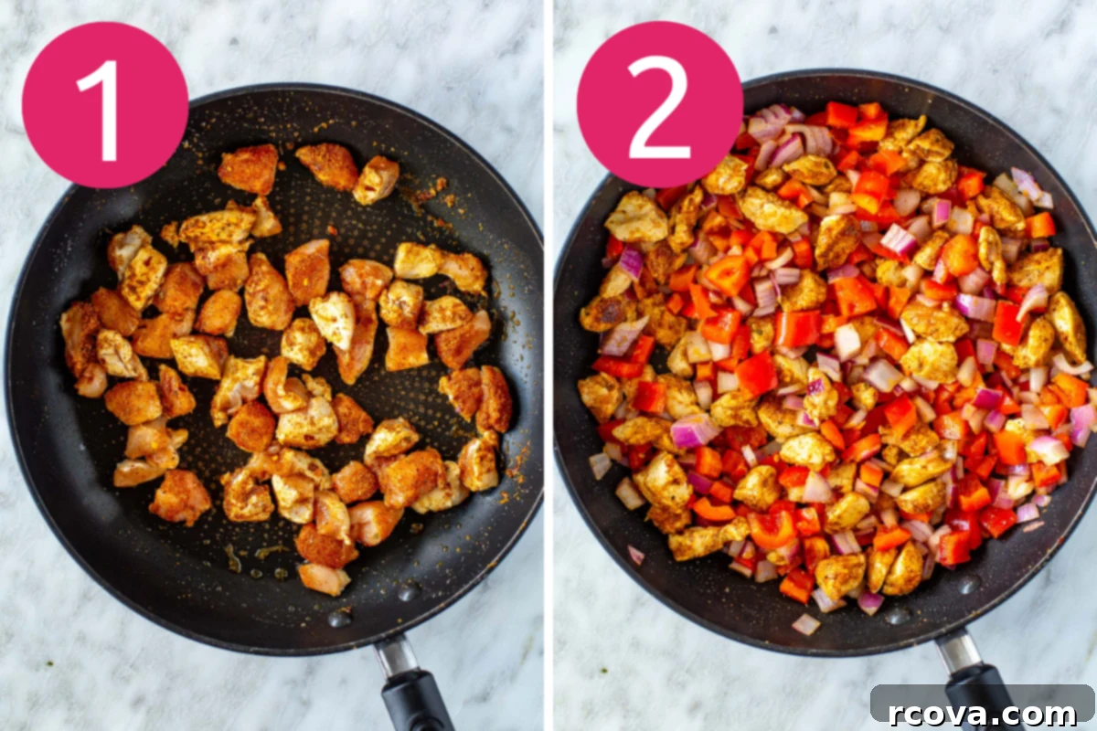 One-Pan Quesadilla Perfection 5 Collage image of Easy Sheet Pan Quesadillas step 5 & 6.