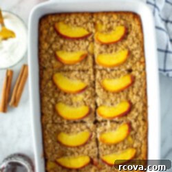 Protein-Packed Peachy Baked Oats 11 Peach baked oatmeal
