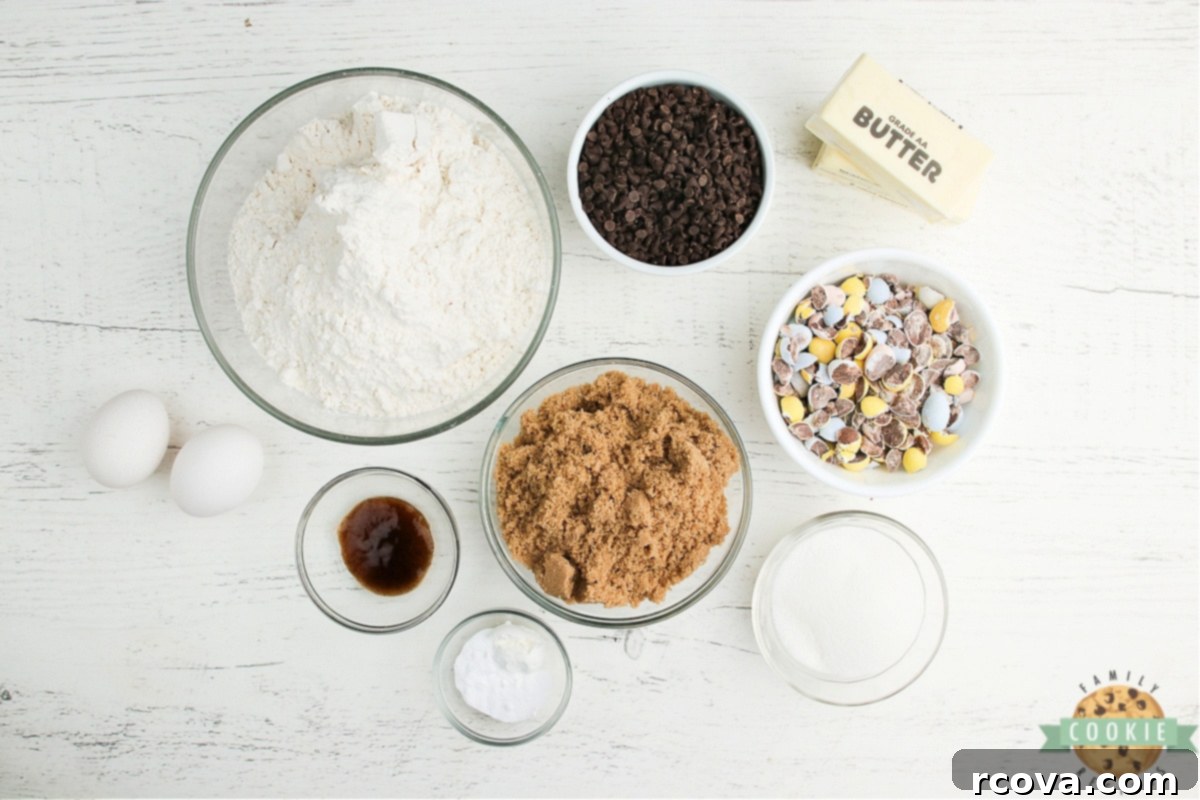 Cadbury Mini Egg Cookie Bliss 3 Ingredients in Cadbury Mini Egg Cookies