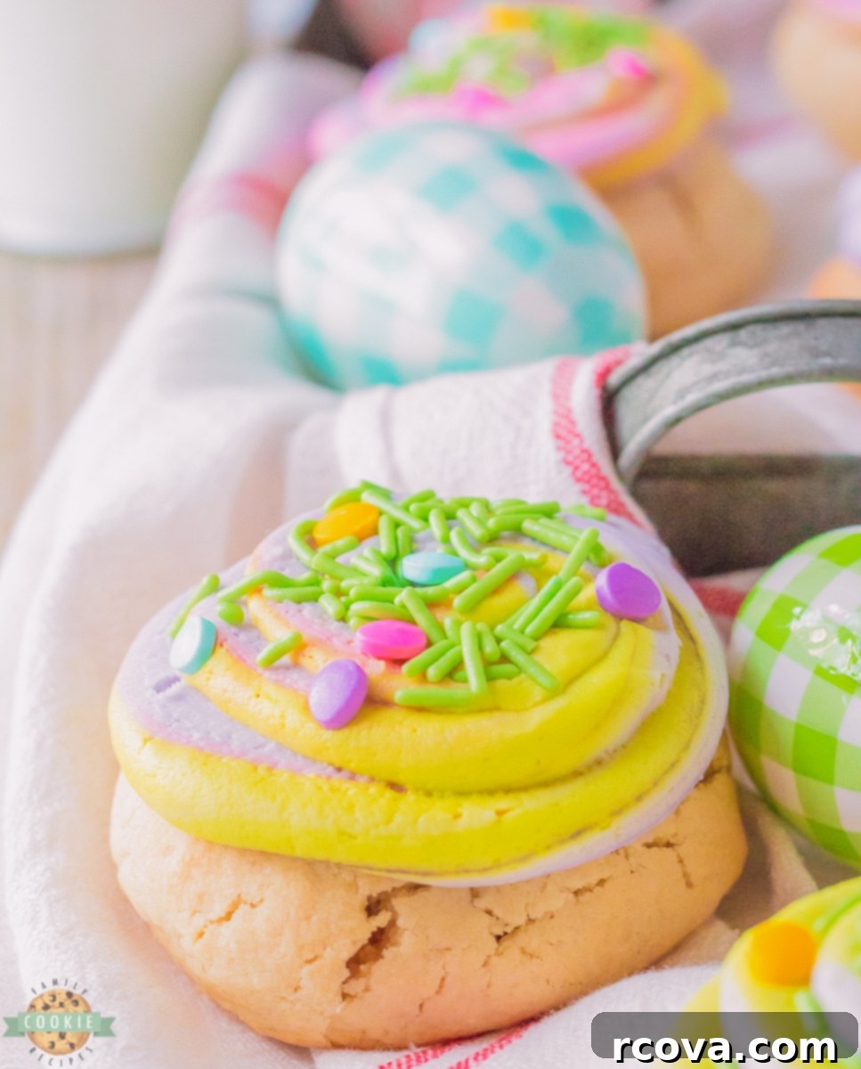 Sunshine Lemon Frosted Easter Treats 4 A stack of unfrosted lemon cookies, highlighting their soft, golden appearance