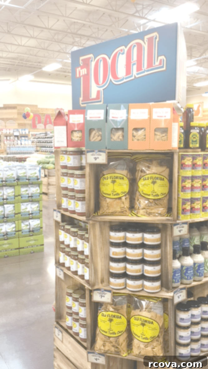 Palm Harbor Welcomes Sprouts Farmers Market 12 Local product display featuring various regional brands